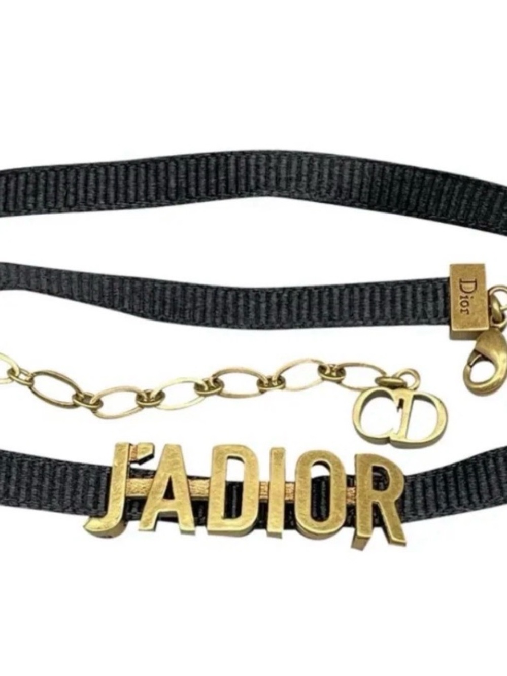 Christian Dior 🌹JADIOR Canvas choker W/ Dior Dusty -Authentic-EUC - Picture 9 of 11
